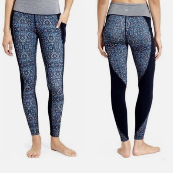 Athleta High Rise Tapestry Chaturanga Town Tight Size Medium Tall - Picture 2 of 6